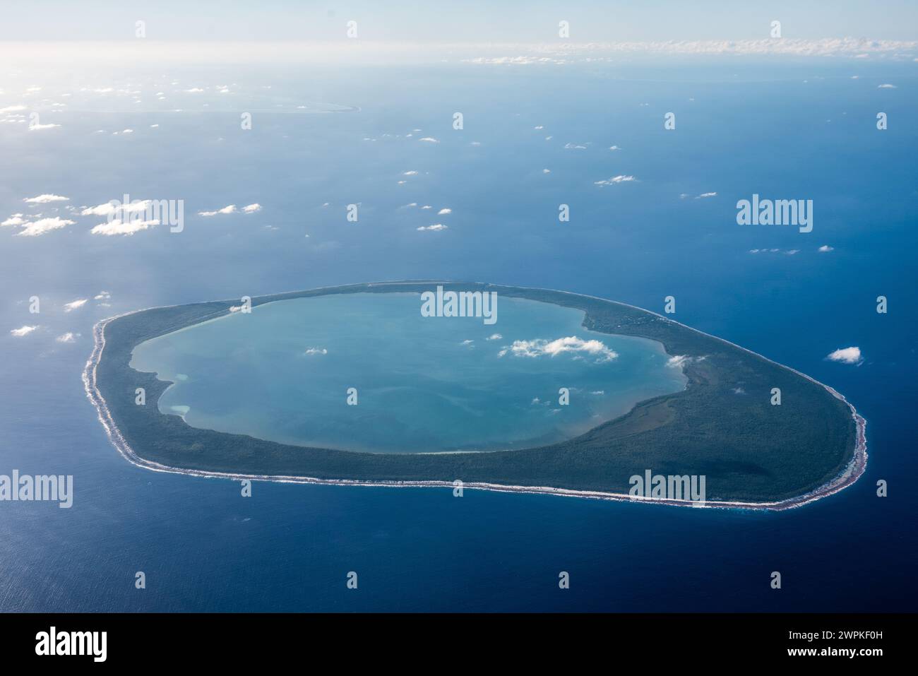 Atoll corallien de Niau, archipel des Tuamotu, Polynésie française Banque D'Images