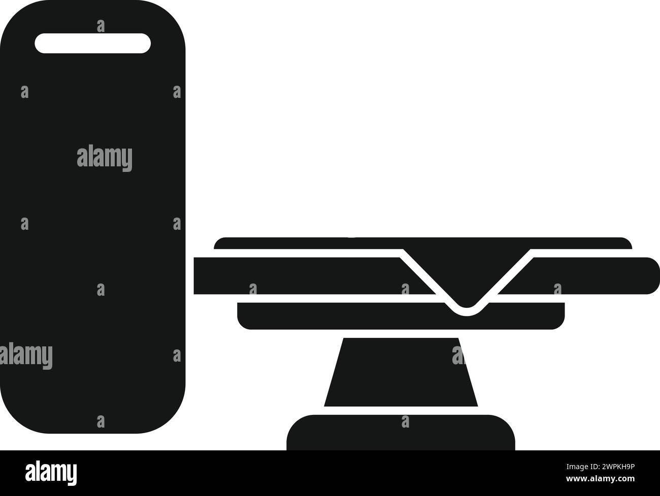 Vecteur simple d'icône de dispositif irm clinique. Emplacement de la salle. Centre clinique infirmière Illustration de Vecteur