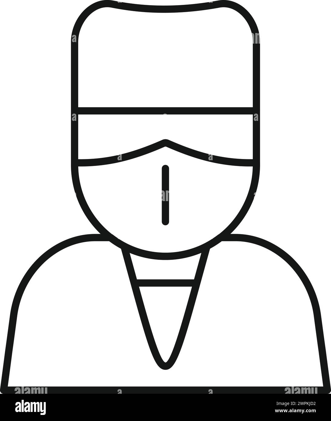 Vecteur de contour d'icône de médecin de chirurgie clinique. Condition de soins du centre. Santé de localisation Illustration de Vecteur