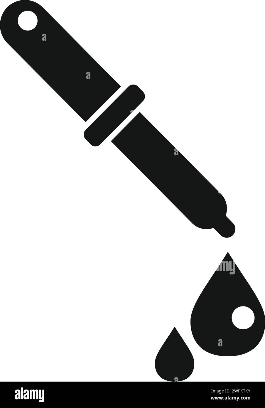 Vecteur simple d'icône de compte-gouttes chimique. Découverte de l'étude génétique. Matériel de qualité Illustration de Vecteur