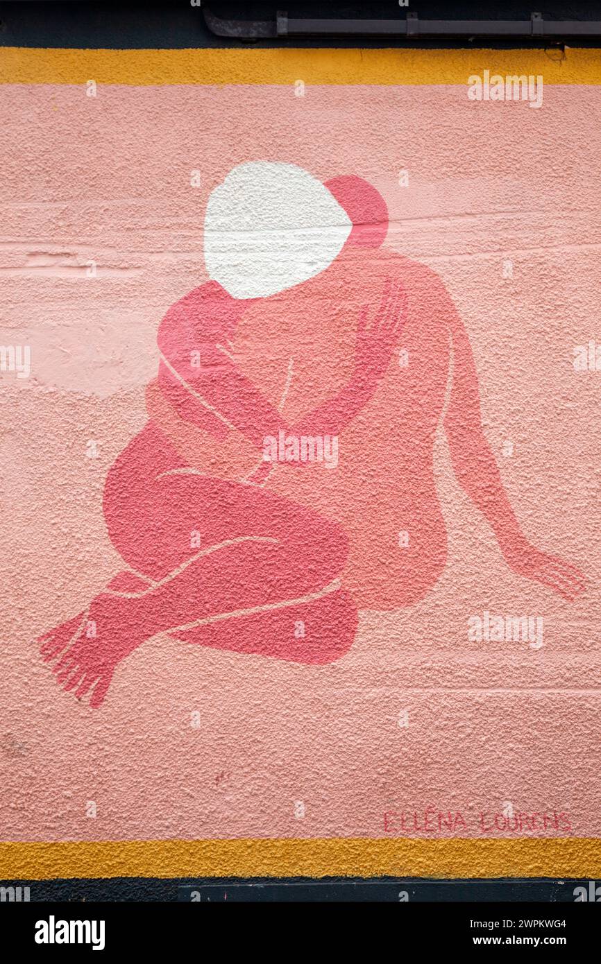 Graffiti sur le bâtiment à Woodstock , le Cap - Afrique du Sud Banque D'Images
