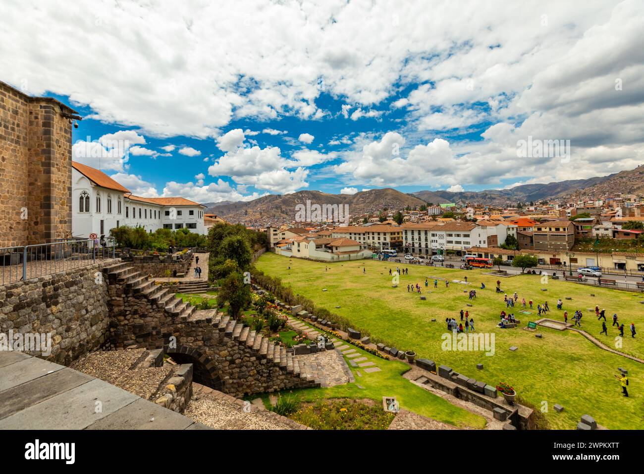 Parc à Cusco, Pérou, Amérique du Sud Banque D'Images