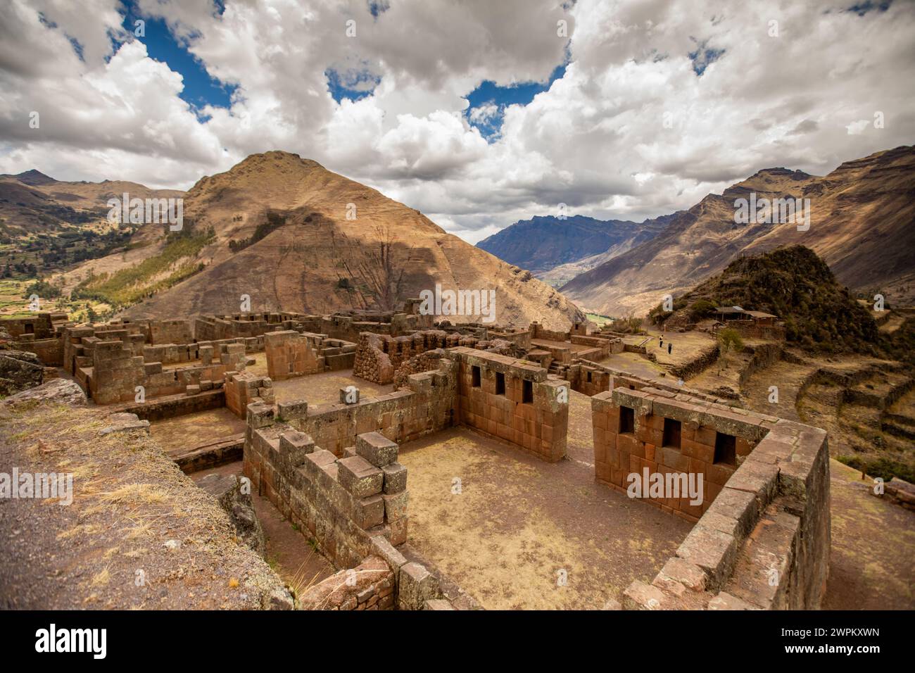 Ruines de Pisaq, Vallée sacrée, Pérou, Amérique du Sud Banque D'Images