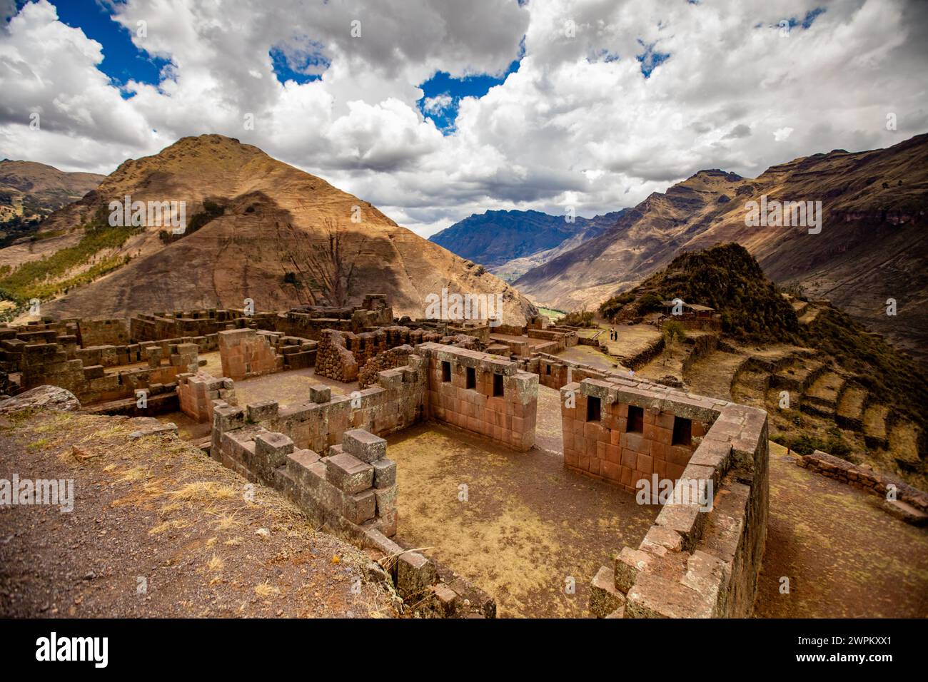 Ruines de Pisaq, Vallée sacrée, Pérou, Amérique du Sud Banque D'Images