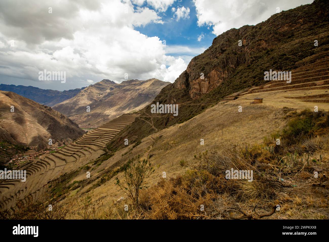 Paysage de Pisaq, Vallée sacrée, Pérou, Amérique du Sud Banque D'Images