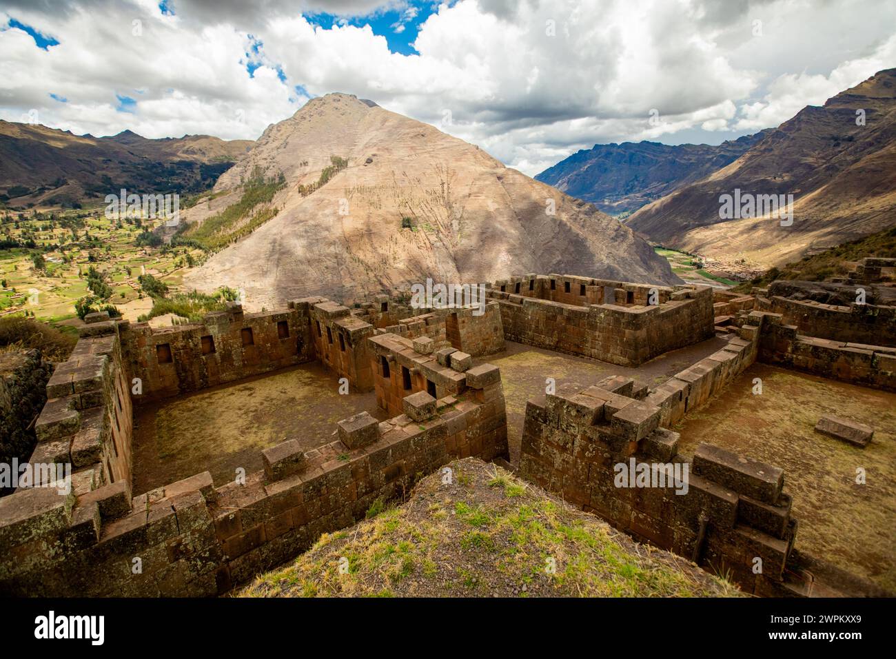 Ruines de Pisaq, Vallée sacrée, Pérou, Amérique du Sud Banque D'Images