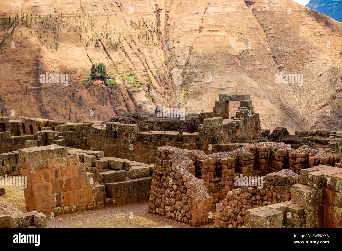 Ruines de Pisaq, Vallée sacrée, Pérou, Amérique du Sud Banque D'Images