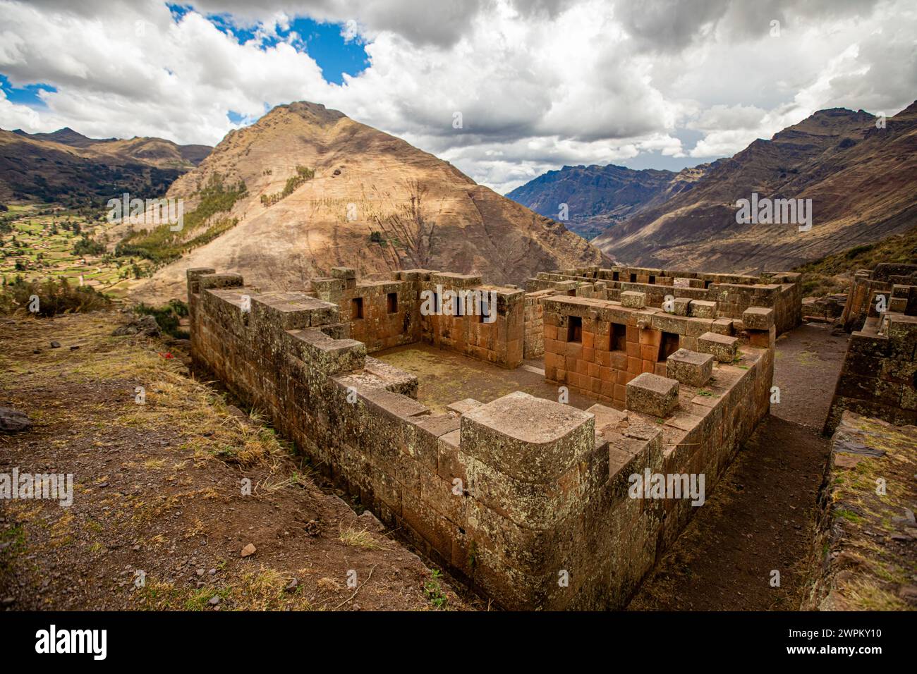 Ruines de Pisaq, Vallée sacrée, Pérou, Amérique du Sud Banque D'Images