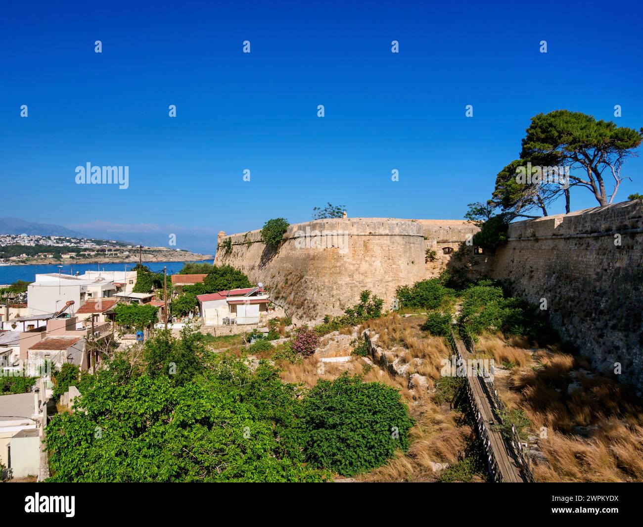 Château vénitien de Fortezza, ville de Réthymnon, région de Réthymnon, Crète, Îles grecques, Grèce, Europe Banque D'Images