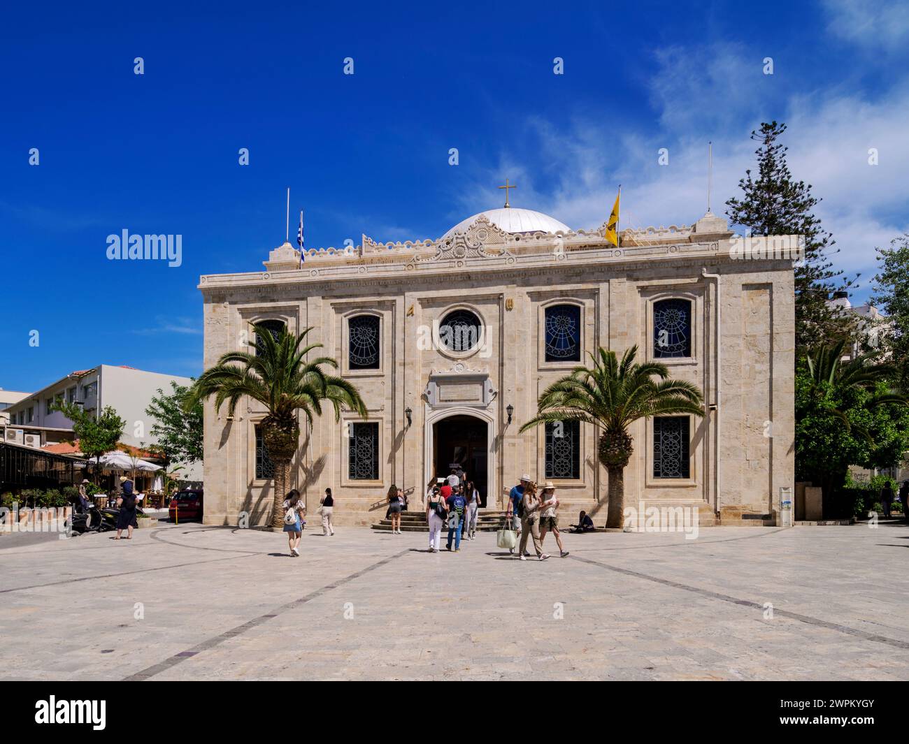 La Basilique de préparé Titus, ville d'Héraklion, Crète, Îles grecques, Grèce, Europe Banque D'Images