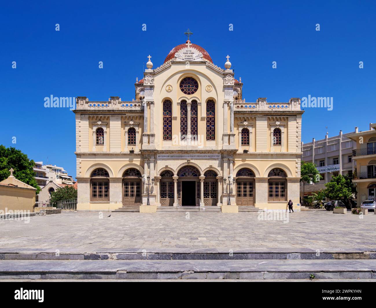 Cathédrale d'Agios Minas, ville d'Héraklion, Crète, Îles grecques, Grèce, Europe Banque D'Images