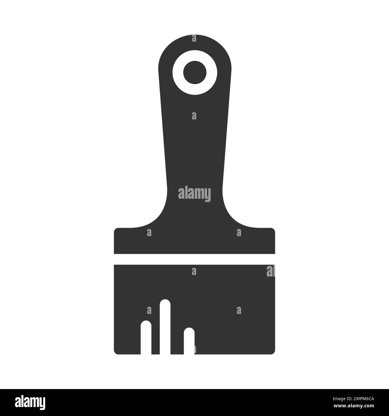 icône de glyphe pinceau isolée Illustration de Vecteur