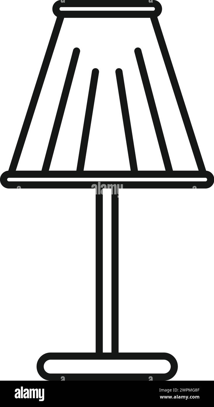 Vecteur de contour d'icône de lampe de luminaire. Mobilier intérieur. Lumière de maison moderne Illustration de Vecteur