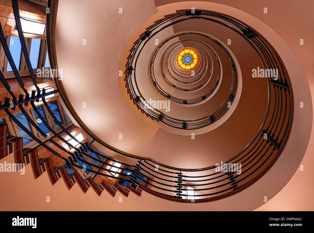 Escalier Brahmskontor, Hambourg Banque D'Images