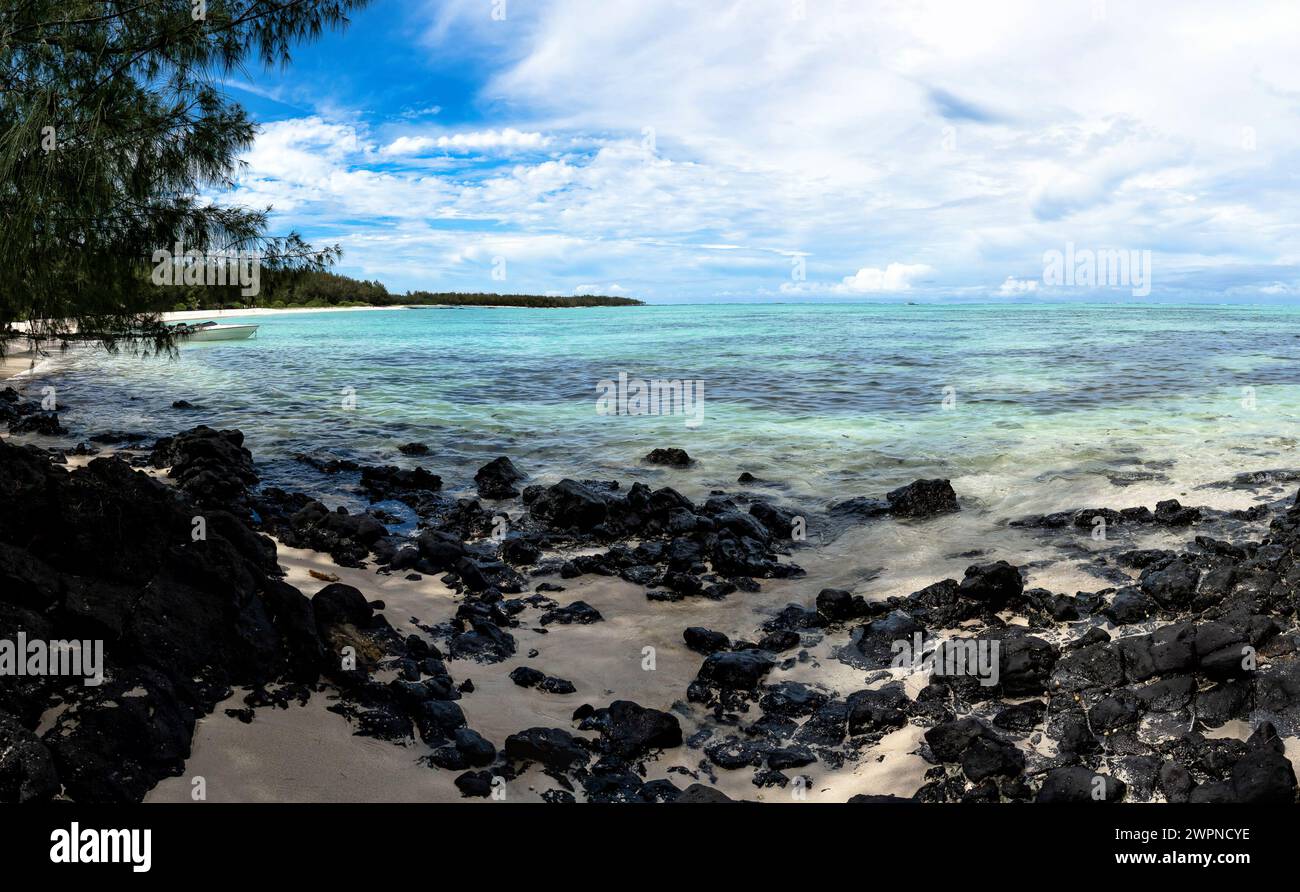île maurice paysage mer océan bluesky Banque D'Images