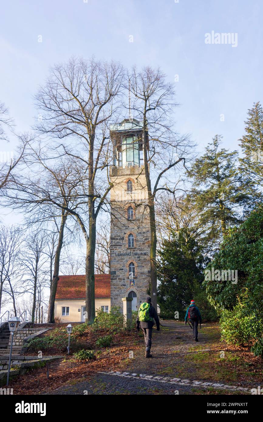 Kamenz (Kamjenc), tour d'observation Lessingturm sur la colline Hutberg, Saxe, Allemagne Banque D'Images
