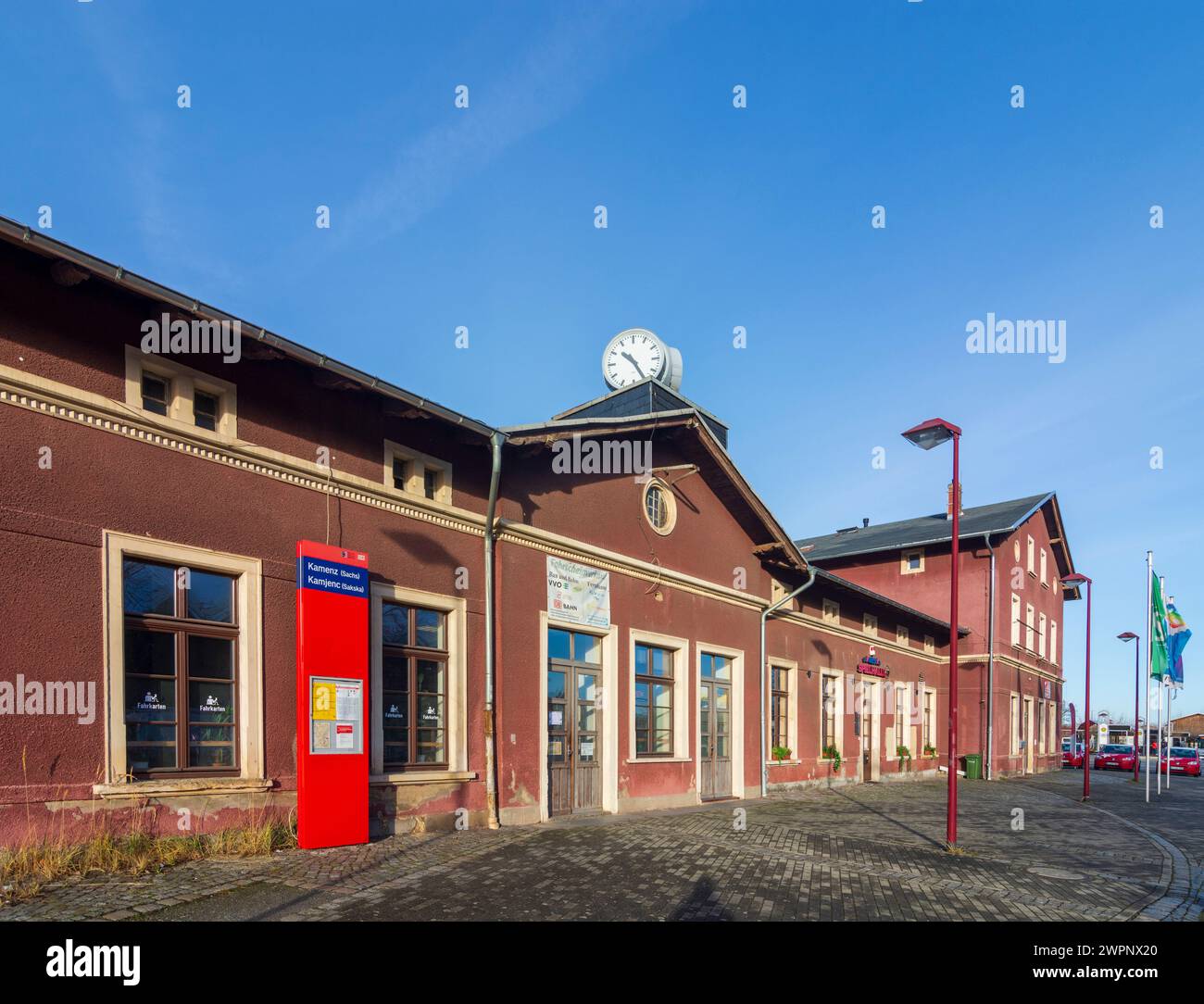 Kamenz (Kamjenc), gare de Kamenz (Kamjenc), Saxe, Allemagne Banque D'Images