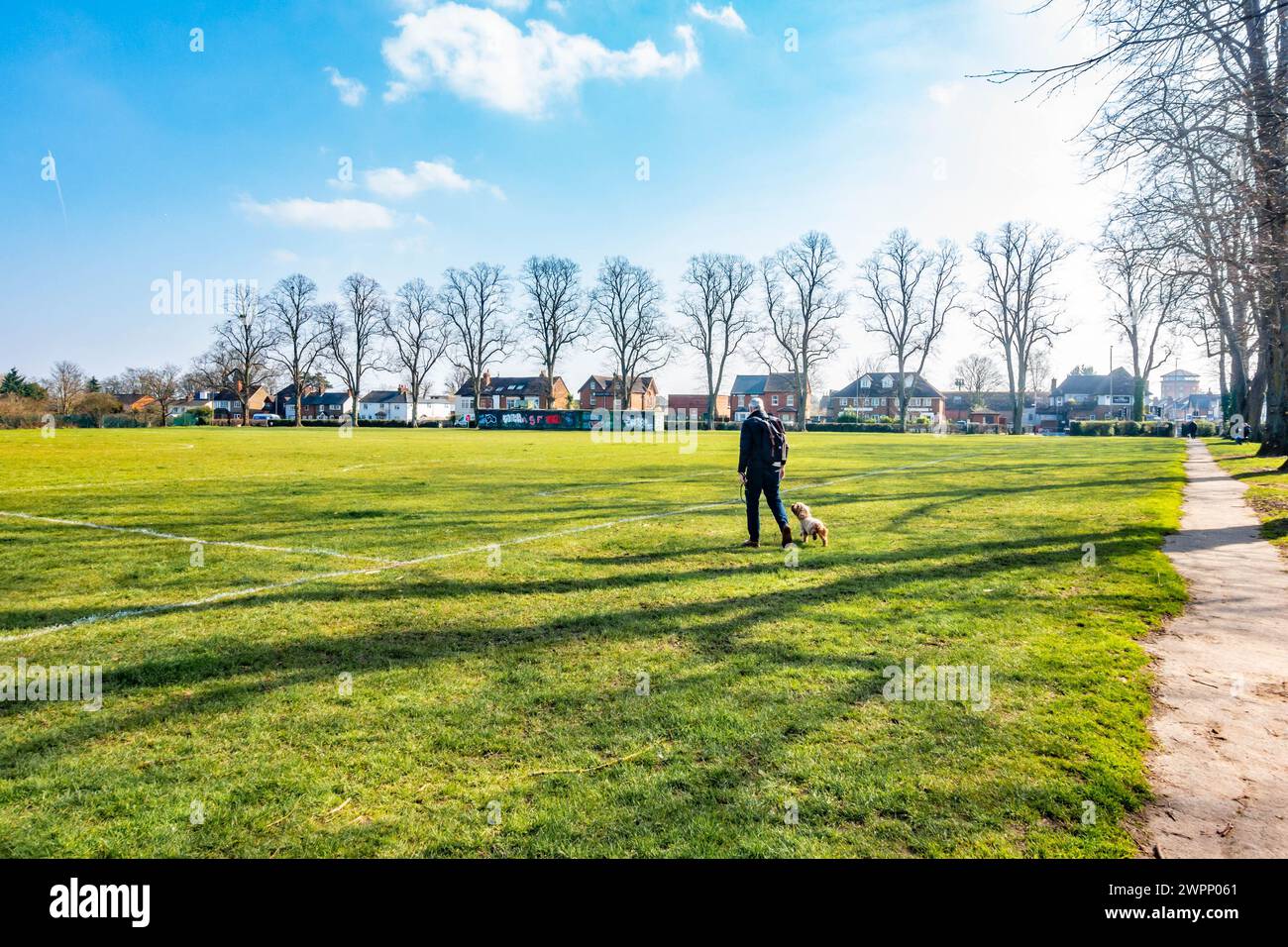 Victoria Recreation Ground, un parc et un espace vert à Tilehurst, Reading, Royaume-Uni Banque D'Images