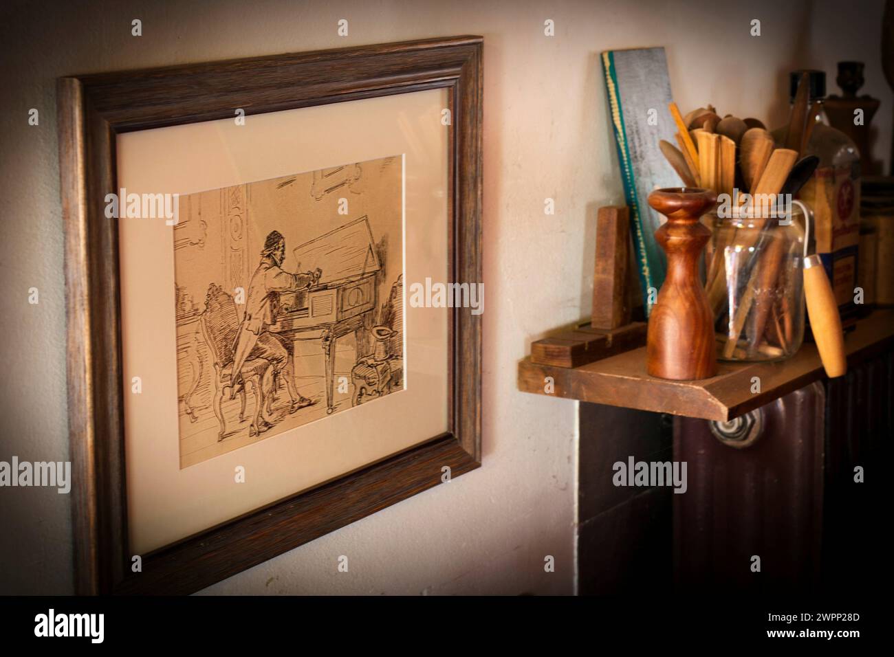 Impressions d'un atelier de piano Banque D'Images