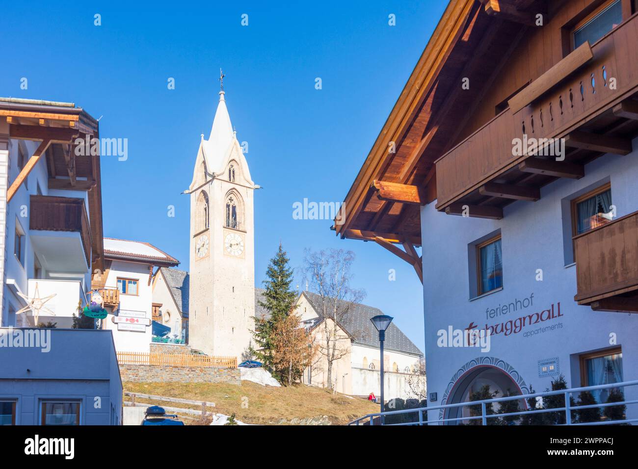 Serfaus, église Serfaus à Serfaus-Fiss-Ladis, Tyrol, Autriche Banque D'Images