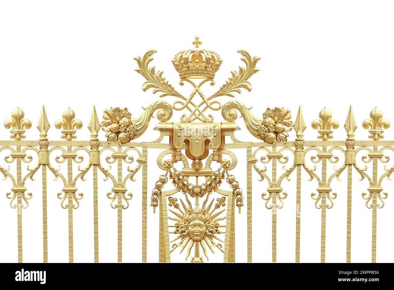 Porte d'or isolées à Versailles. La France. Banque D'Images