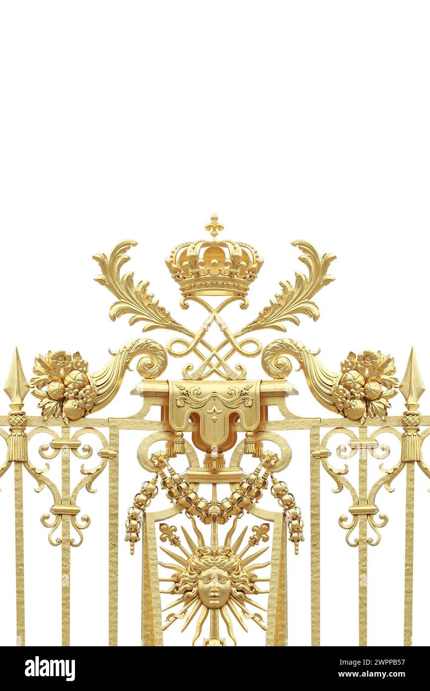 Porte d'or isolées à Versailles. La France. Banque D'Images