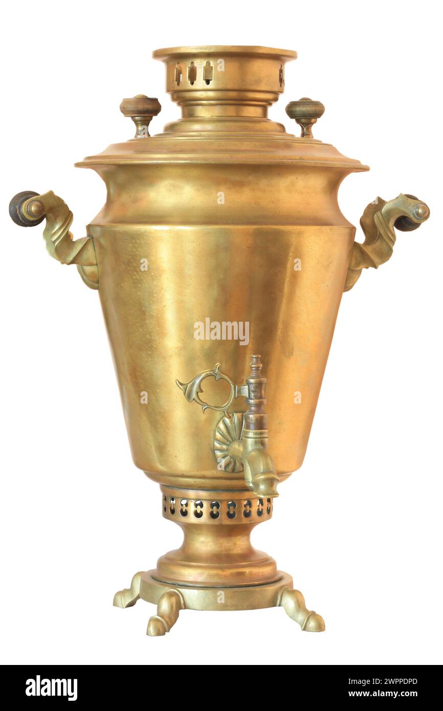 Samovar Russie usine de frères Vorontsovykh usine de cuivre production Banque D'Images