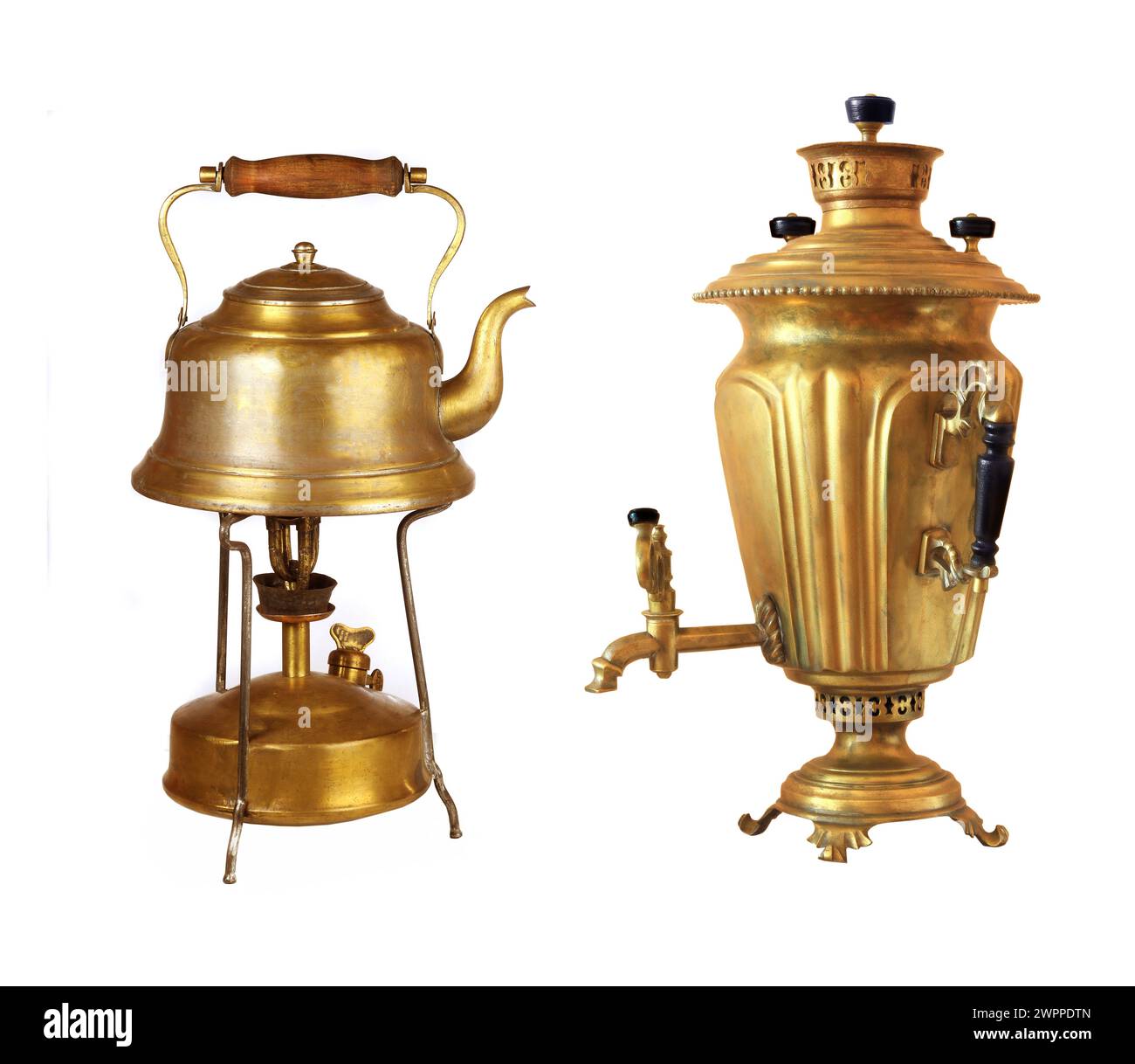 théière isolée sur fond blanc Banque D'Images