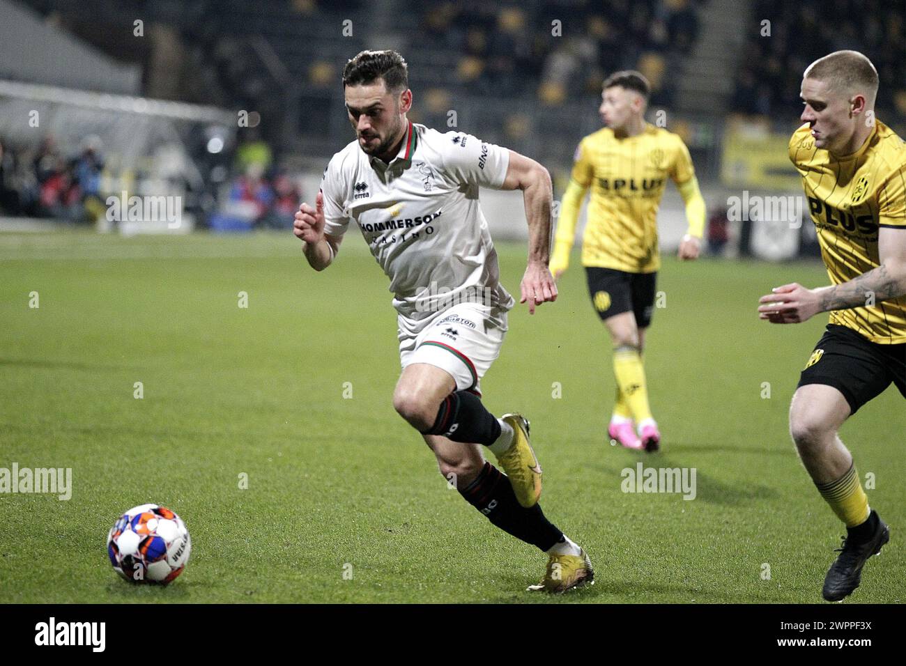 Kerkrade, pays-Bas. 08 mars 2024. Football, Néerlandais Keuken Kampioen Divisie, Roda JC-Ado Den Haag Parkstad Limburg Stadium, saison 2023/2024, résultat final : 2-2, ADO Den Haag Player/speler Alex Schalk. Crédit : Pro Shots/Alamy Live News Banque D'Images