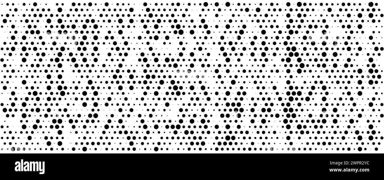 Arrière-plan en pointillés demi-teintes. Motif numérique abstrait. Mosaïque monochrome. Illustration de Vecteur