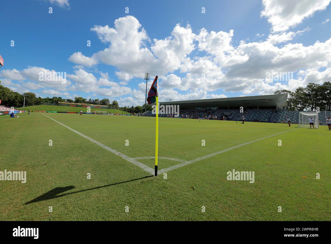 Brisbane, Australie, le 9 mars 2024 : les Australian Professional Leagues (APL) continuent leurs célébrations de fierté lors du match de Liberty A League entre Brisbane Roar et Central Coast Mariners FC au stade Ballymore (Promediapix/SPP) crédit : SPP Sport Press photo. /Alamy Live News Banque D'Images