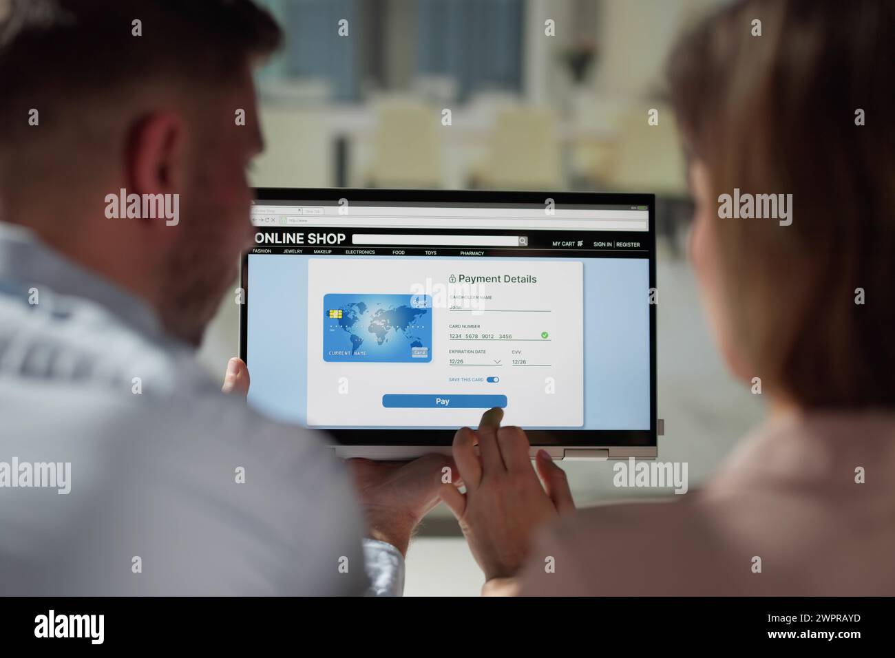 Luxury Designer Home Decor Boutique en ligne. ECommerce Shopping Banque D'Images