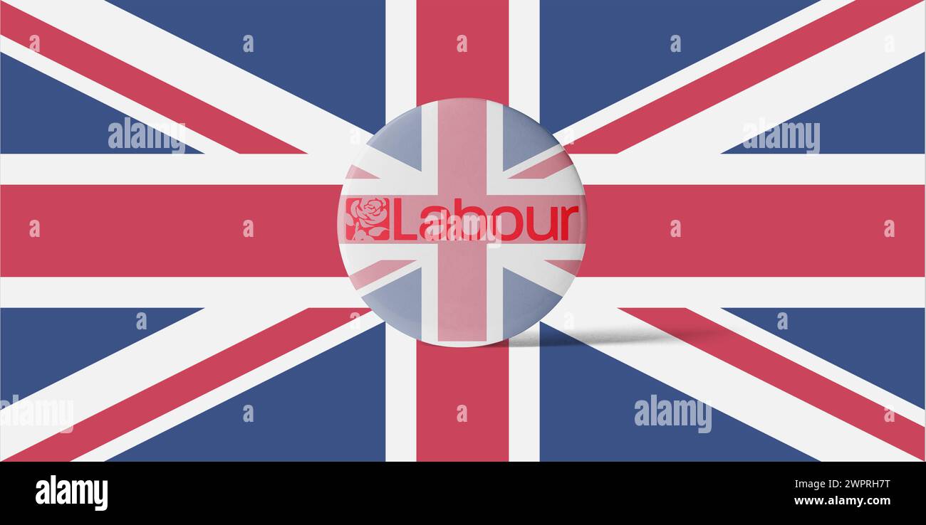Le Parti travailliste est un parti politique du Royaume-Uni qui a été décrit comme une alliance de sociaux-démocrates, de socialistes démocratiques et de tra Banque D'Images