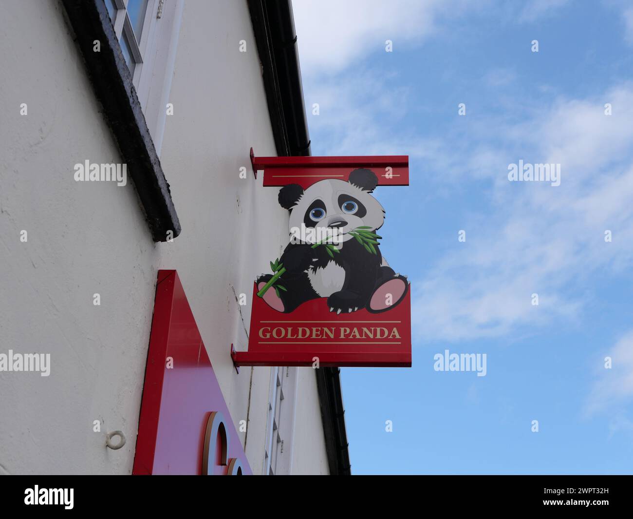 Restaurant chinois Golden Panda à emporter Banque D'Images