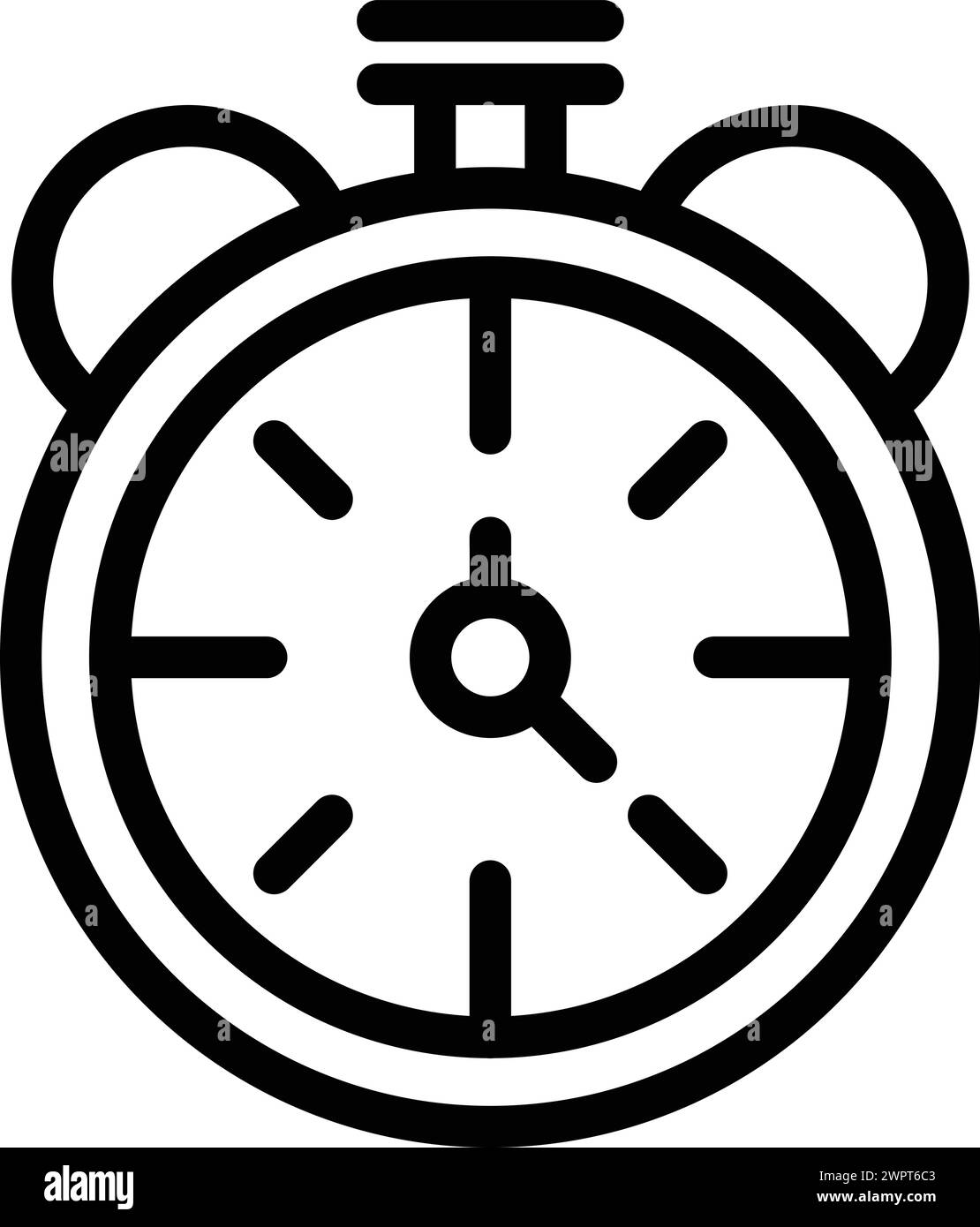 Vecteur de contour d'icône de minuterie de veilleuse. Confort intérieur. Ambiance confortable pour dormir Illustration de Vecteur