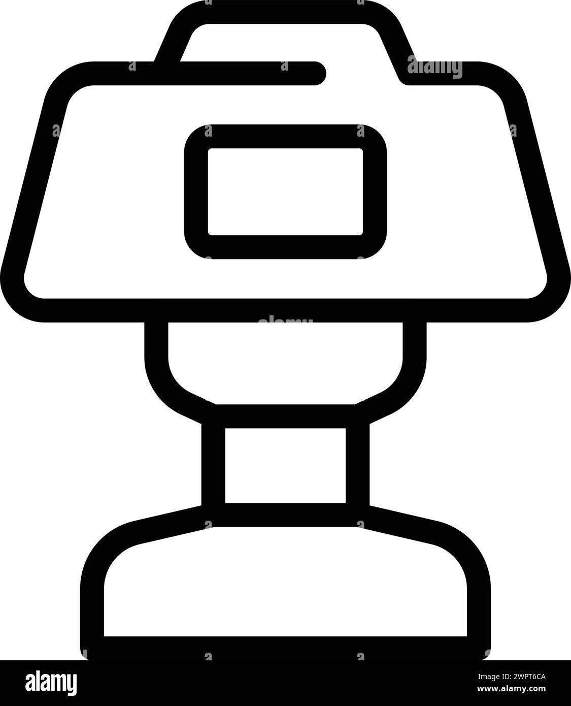 Vecteur de contour d'icône de lampe de veilleuse. Éclairage nocturne de la chambre. Spot lumineux chaud Illustration de Vecteur