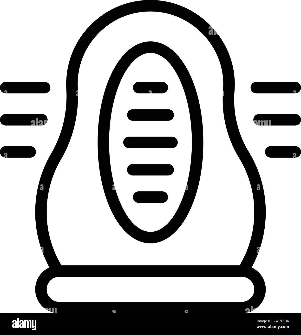 Vecteur de contour d'icône de lumière faible. Veilleuse nocturne. Illuminateur d'intérieur de chambre Illustration de Vecteur