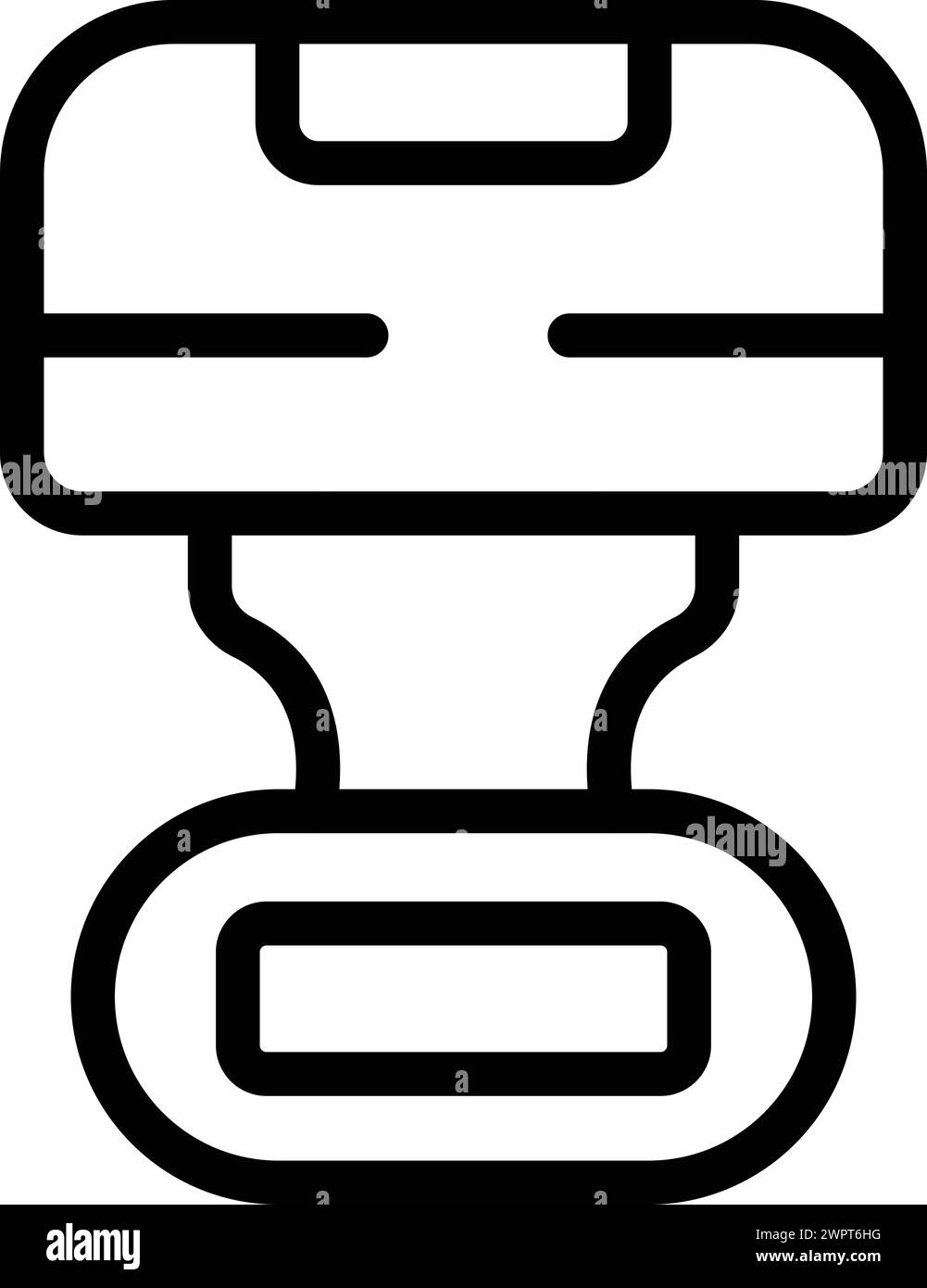 Vecteur de contour d'icône de lampe nocturne. Unité d'éclairage de couchage. Veilleuse illuminatrice de chambre Illustration de Vecteur