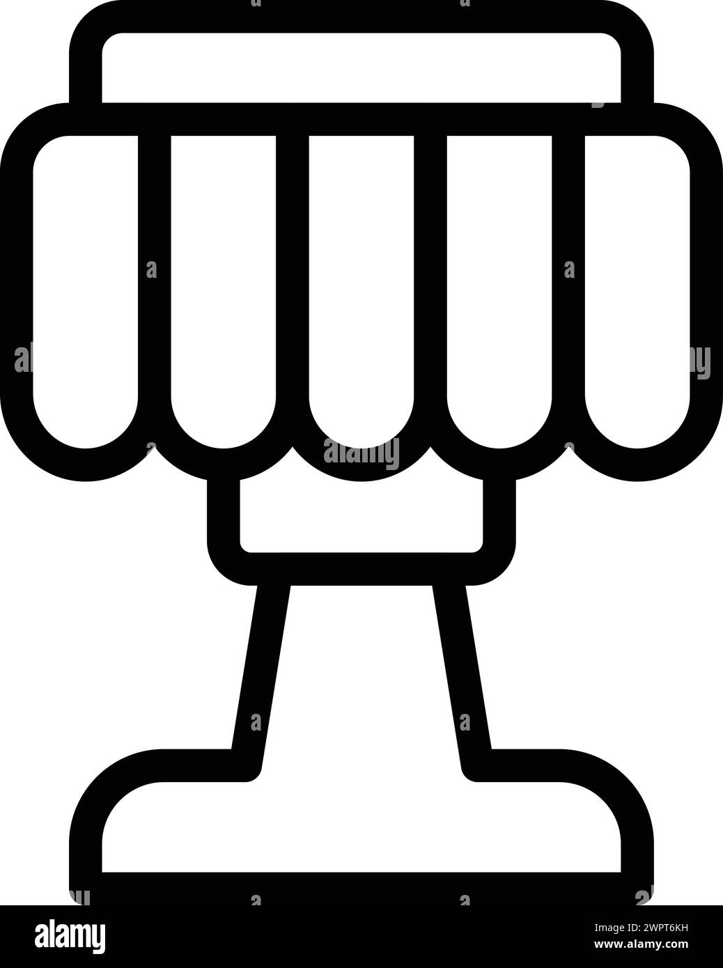 Vecteur de contour d'icône d'éclairage nocturne. Dispositif de chambre à coucher avec foudre. Veilleuse intérieure lumineuse Illustration de Vecteur