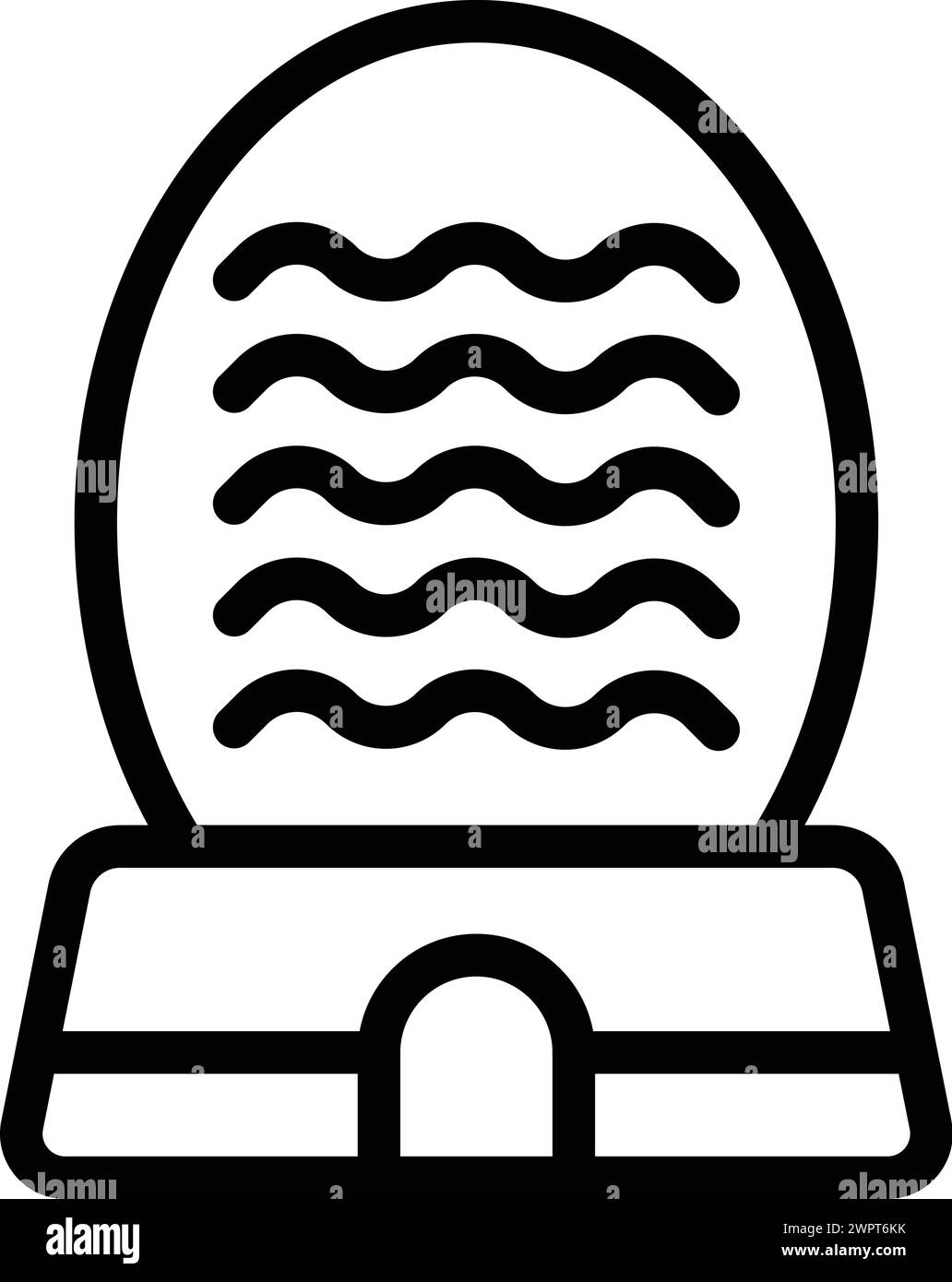 Vecteur de contour d'icône de lumière nocturne. Dispositif lumineux pour chambre à coucher. Veilleuse de chevet Illustration de Vecteur