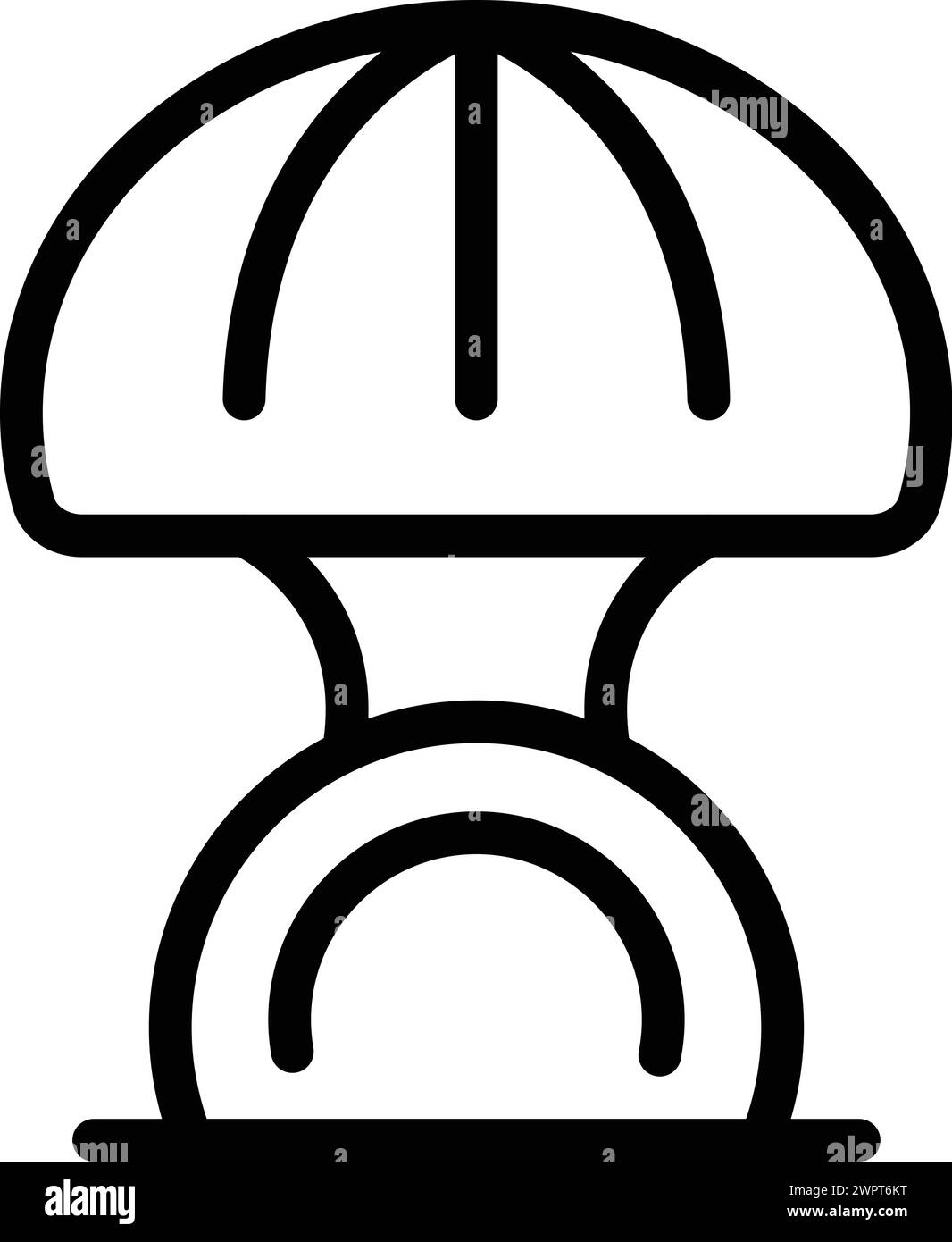Vecteur de contour d'icône de lumière de sommeil. Appareil ménager lumineux. Veilleuse intérieure chaude Illustration de Vecteur