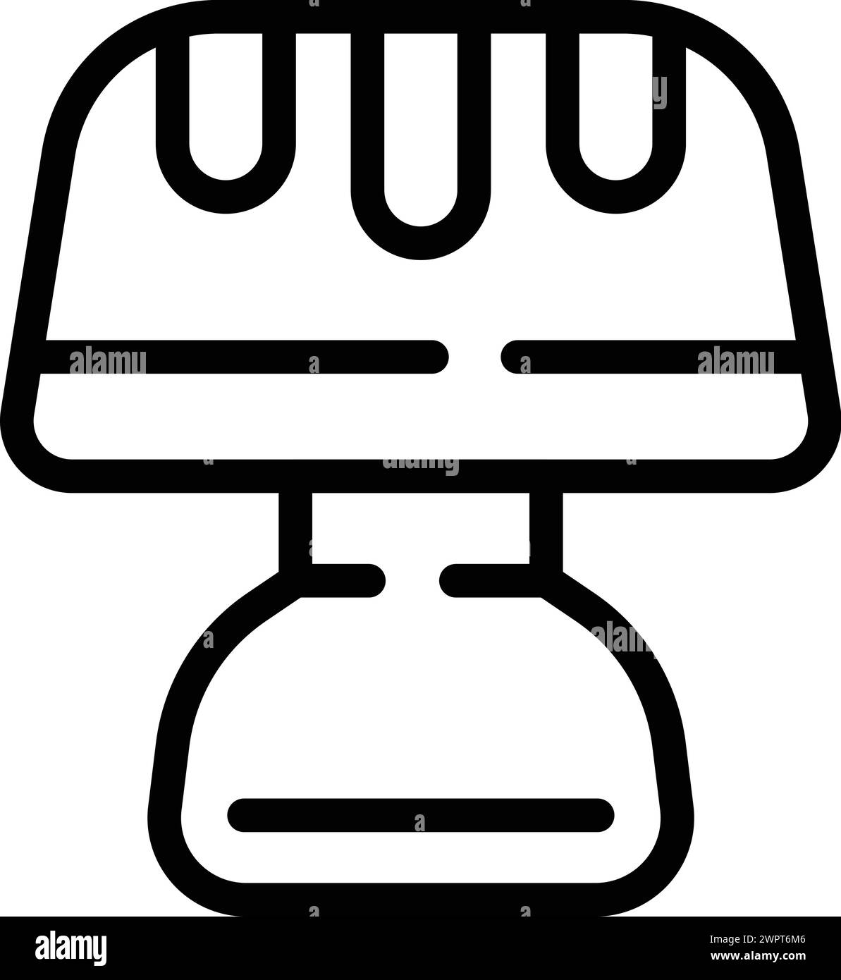 Vecteur de contour d'icône de lampe de chevet. Projecteur lumineux. Illuminateur confortable pour dormir Illustration de Vecteur