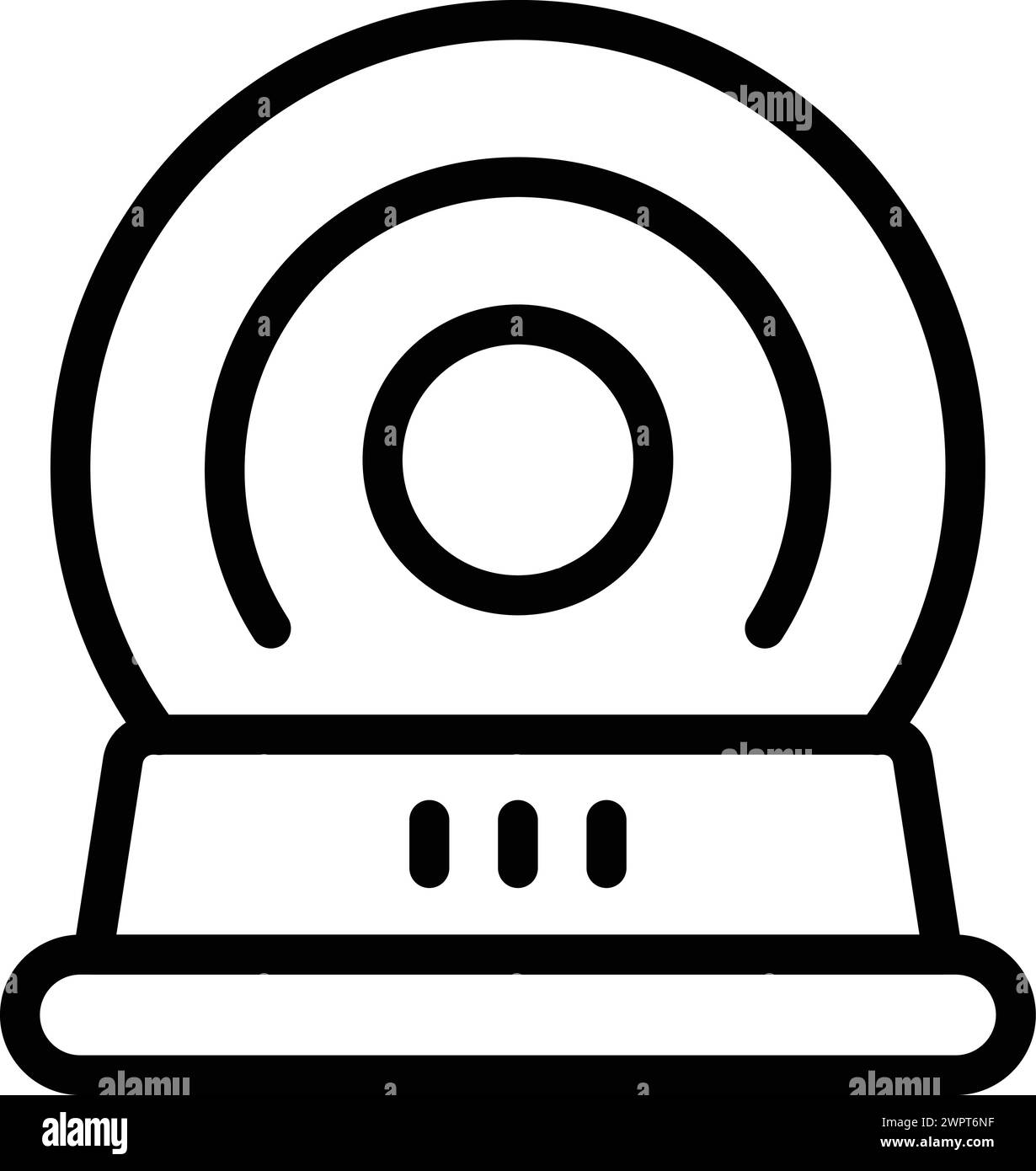 Vecteur de contour d'icône de lampe de soirée. Lanterne de chevet. Veilleuse lumineuse Illustration de Vecteur