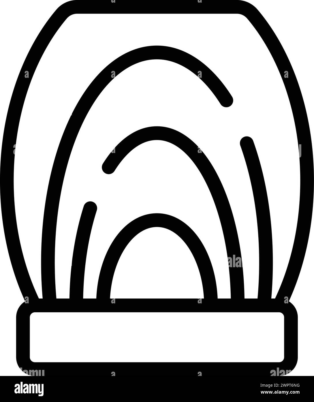 Vecteur de contour d'icône de lampe de lueur faible. Lanterne de relaxation nocturne. Veilleuse nocturne Illustration de Vecteur