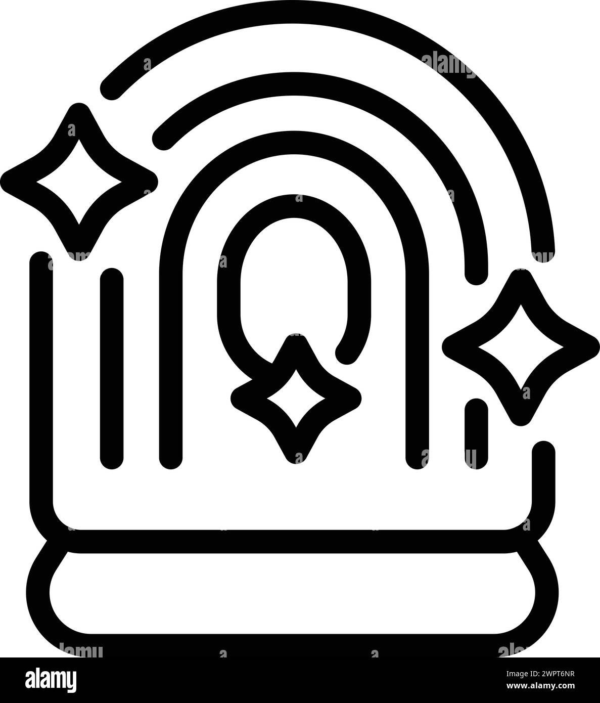 Vecteur de contour d'icône de lumière du soir. Gyrophare intérieur. Luminaire de temps de sommeil Illustration de Vecteur