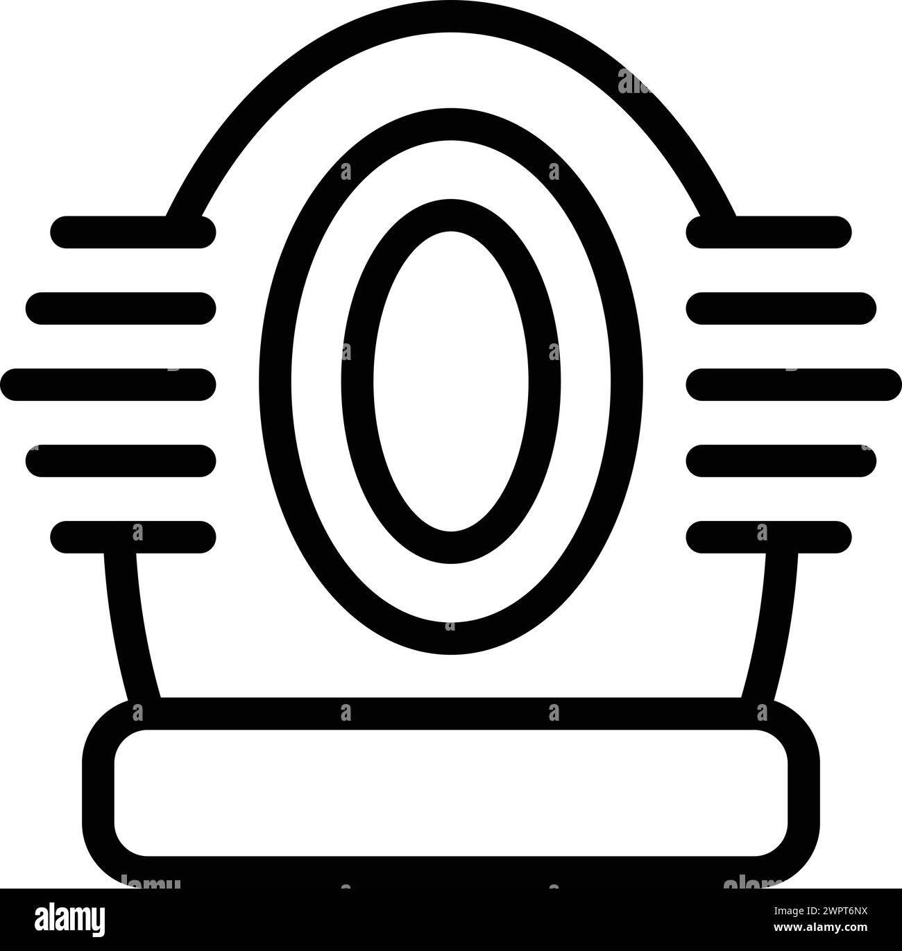 Vecteur de contour d'icône de lueur nocturne. Veilleuse confortable. ECLAIRAGE confortable pour le coucher Illustration de Vecteur