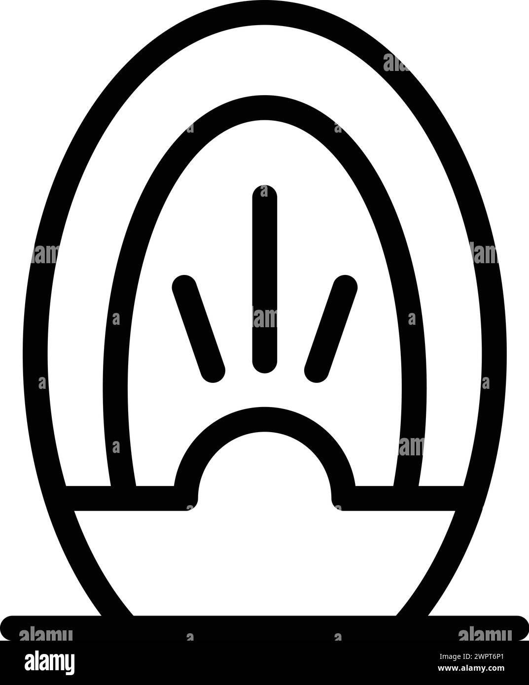Vecteur de contour d'icône d'éclairage tamisé. Feu à éclats intérieur. Veilleuse de table Illustration de Vecteur