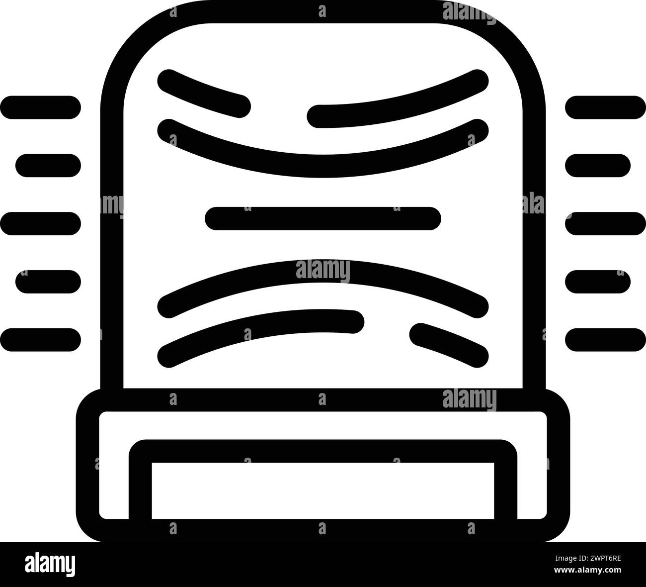 Vecteur de contour d'icône de lampe d'aide au sommeil. Veilleuse intérieure. Article lumineux pour chambre à coucher Illustration de Vecteur