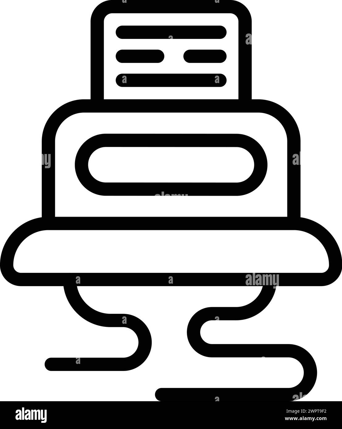 Vecteur de contour d'icône de hotte aspirante. Purificateur d'air de cuisine. Système de ventilation de cuisine Illustration de Vecteur