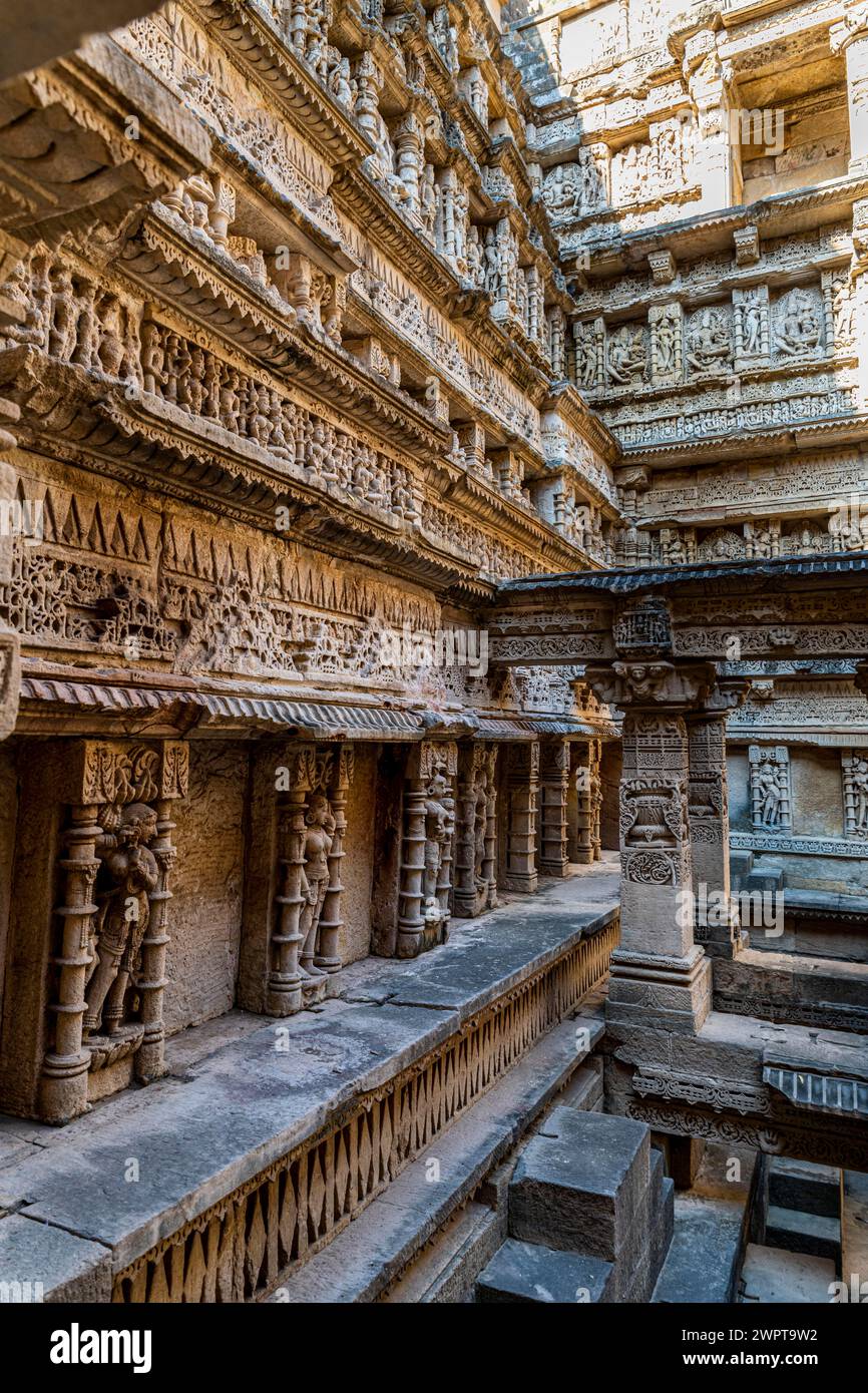 Site UNESCO, Rani Ki Vav, puits de la Reine, Patan, Gujarat, Inde Banque D'Images
